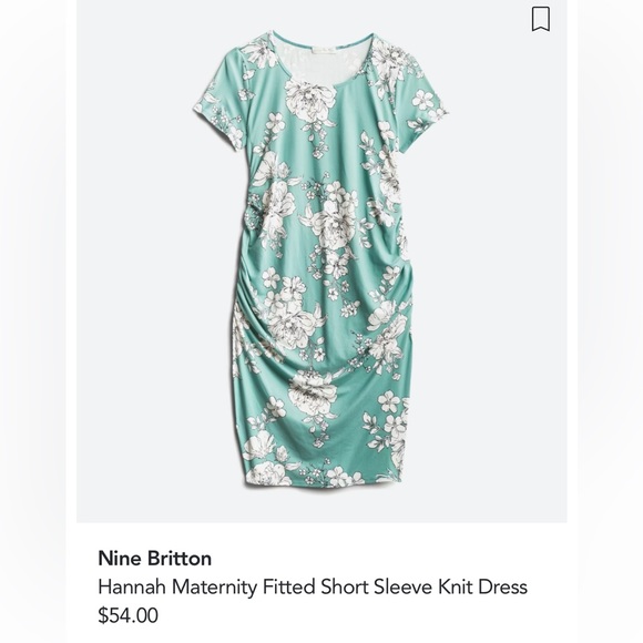 NWT- Short Sleeve Fitted Maternity Dress - Picture 5 of 5